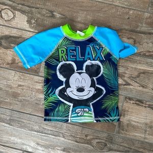 Mickey rash guard swim boys 2T shirt